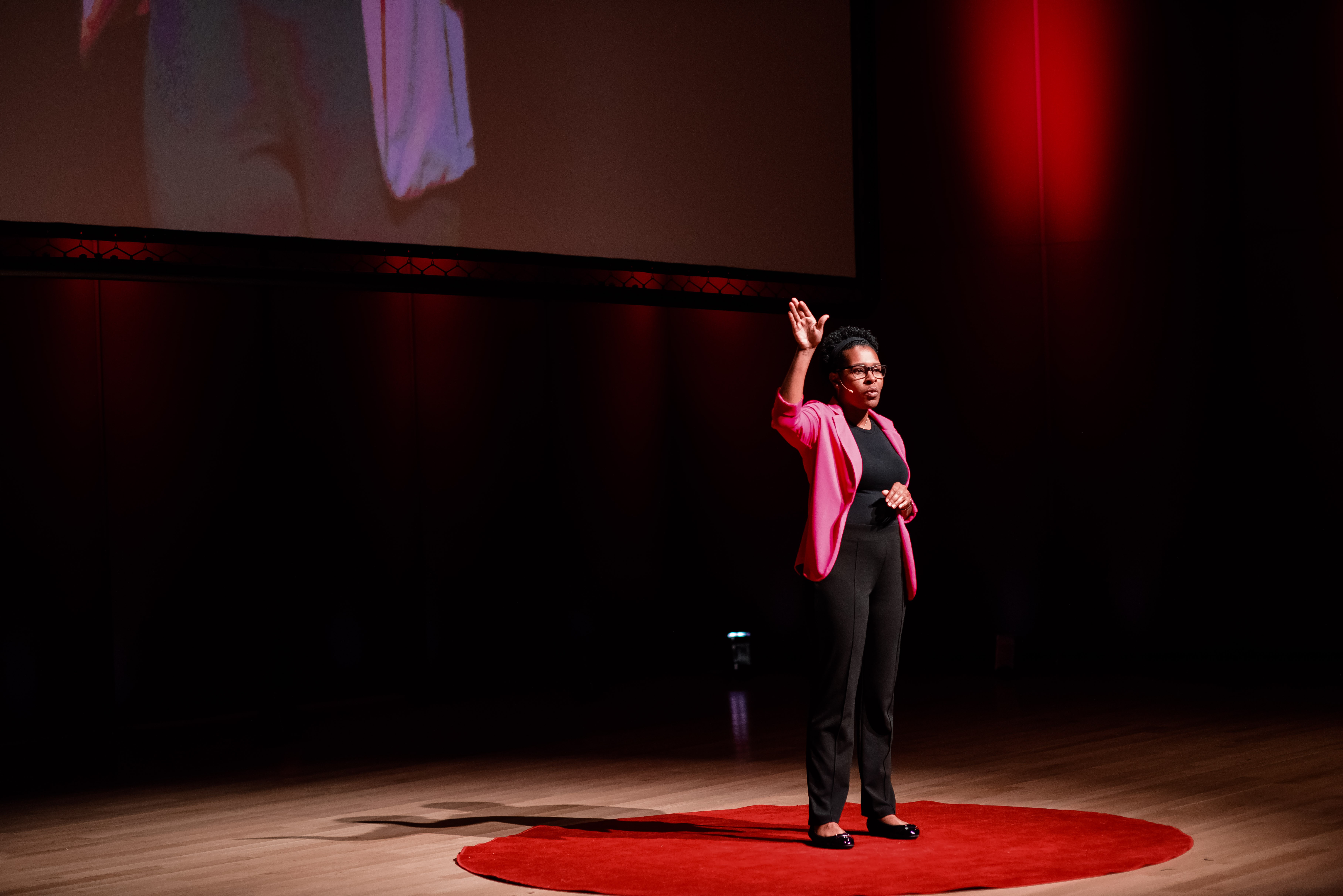 Dr. Monique Walker speaking on stage